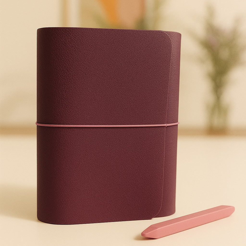 Burgundy A5 Leather Notebook