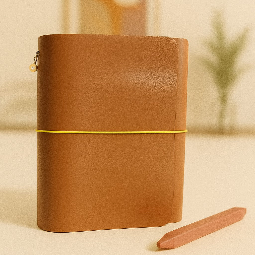 Chocolate brown A5 Leather Notebook