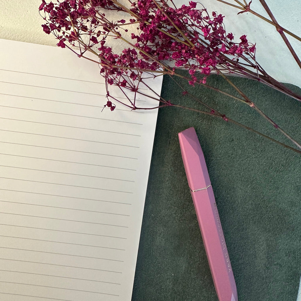 Green A5 Trifold Leather Notebook