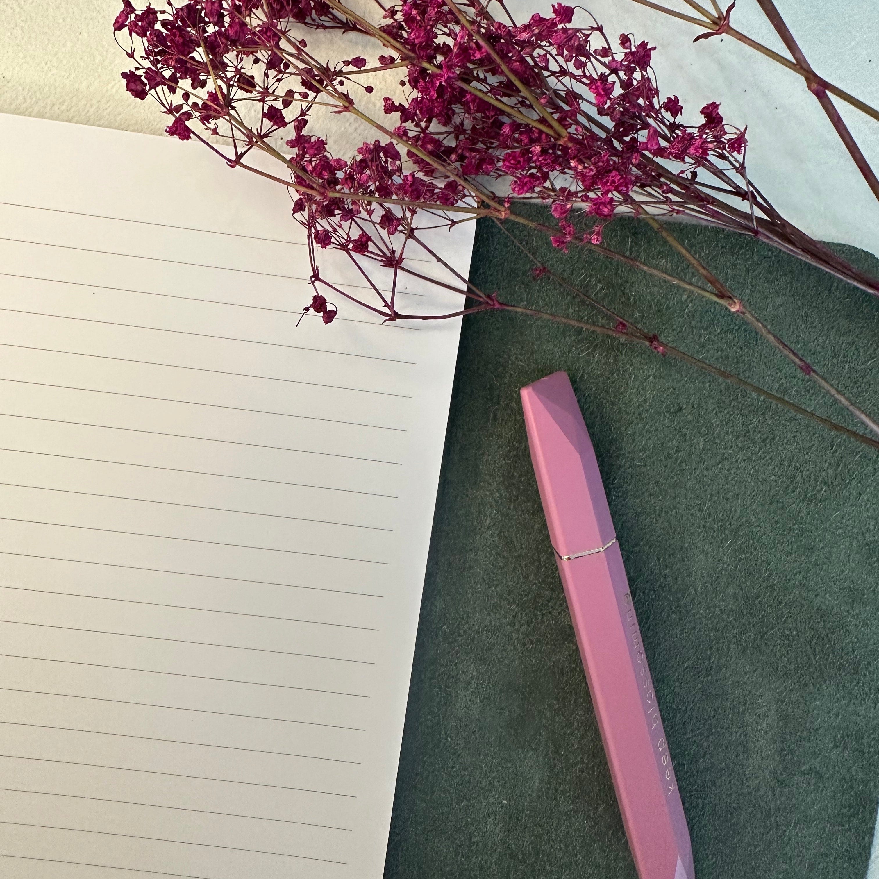 Green A5 Trifold Leather Notebook